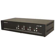 SmartAVI 4-Port DVI-D Matrix KVM Switch with Audio and USB 2.0 Support (4 Users)