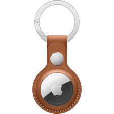 Apple AirTag Leather Key Ring (Saddle Brown)