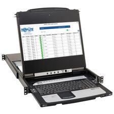 Tripp Lite DisplayPort KVM Console Switch 8-Port 17in LCD Dual Rail 1URM