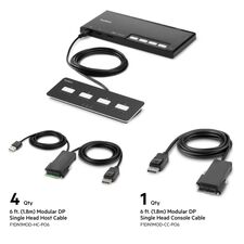 Belkin 4-Port Single Head DP Modular Secure KVM Switch PP4.0 W/ Remote