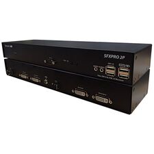 SmartAVI Dual DVI-D, Stereo Audio, USB 2.0/1.1, RS-232 Multimode Fiber Extender up to 1, 500 ft