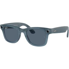 Top ponuda Ray-Ban Meta - Wayfarer (Standard) Smart Bluetooth Audio Glasses - Matte Jeans Transparent, Polarized Dusty Blue - LaptopPlaza uvoz i distribucija laptopova, projektora i druge IT opreme