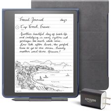 Top ponuda Kindle Scribe Essentials Bundle including Kindle Scribe (16 GB), Basic Pen, Brush Print Leather Folio Cover with Magnetic Attach - Storm Grey, and Power Adapter - LaptopPlaza uvoz i distribucija laptopova, projektora i druge IT opreme