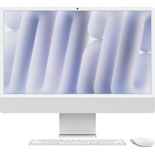 Apple 2024 iMac All-in-One Desktop Computer with M4 chip with 10-core CPU and 10-core GPU: Built for Apple Intelligence, 24-inch Retina Display with Nano Texture, 16GB Unified Memory, 256GB SSD Storage; Silver