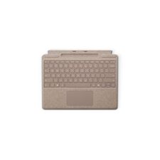Microsoft Surface Pro Keyboard for Surface Pro Copilot+ (11th Edition), Pro 9 and 8 with Pen Storage, Alcantara Material, Dune, Style: Direct, Set: Keyboard with Pen Storage, Color: Dune