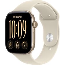 Apple Watch Series 12 GPS 46mm Smartwatch Light Gold Aluminum Case, Sand Sport Band - M/L. Health + Fitness + Sleep Tracking, Heart Rate, Safety, Velicina sata: 46mm, Color: Light Gold Aluminum Case with Sand Sport Band