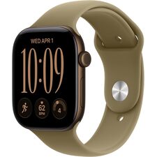 Apple Watch Series 12 GPS 46mm Smartwatch Dark Bronze Aluminum Case, Olive Sport Band - M/L. Health + Fitness + Sleep Tracking, Heart Rate, Safety, Velicina sata: 46mm, Color: Dark Bronze Aluminum Case with Olive Sport Band