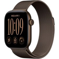 Apple Watch Series 12 GPS 42mm Smartwatch Dark Bronze Aluminum Case, Dark Bronze Milanese Loop. Health + Fitness + Sleep Tracking, Heart Rate, Safety, Velicina sata: 42mm, Color: Dark Bronze Aluminum w/ Dark Bronze Milanese Loop