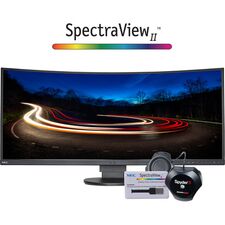 NEC EX341R-BK-SV 34" 21:9 Ultrawide Curved LCD Monitor with SpectraView Color