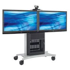 Avteq GMP-350L-TT-2 32" Tall Cart for Dual 52" Displays