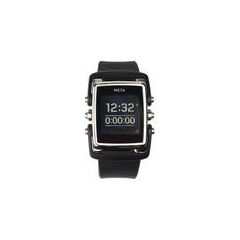 MetaWatch M1 Core Smartwatch (Black/Stainless Steel, Black Rubber Strap)