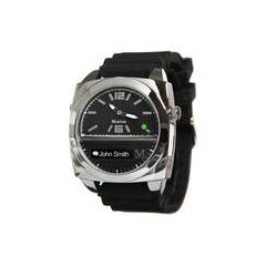 Martian Watches Victory Watch (Black Back Plate, Silver Case, & Black Band)