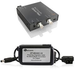 Blackmagic Design Mini Converter Optical Fiber w/ Switronix Powertap Converter Cable Kit