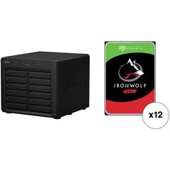 Synology DiskStation DS3617xs 120TB 12-Bay NAS Enclosure Kit with Seagate NAS Drives (12 x 10TB)