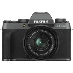 FUJIFILM X-T200 Mirrorless Digital Camera with 15-45mm Lens (Dark Silver)