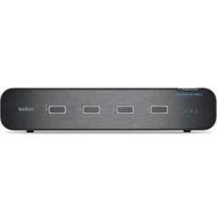 Belkin 4-Port Dual Head DP/HDMI to DP/HDMI Video Secure Desktop KVM Switch, No CAC PP4.0