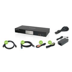 Iogear 2-Port 4K Dual View KVMP Switch with HDMI Connection, USB 3.0 Hub and Audio (TAA)