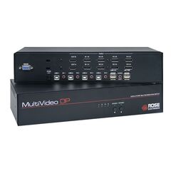 Rose Electronics Multivideo DP, 4 Port Quad_Head Dsiplay Port KVM Swich, DP+USB+Audio DP Input, HDMI