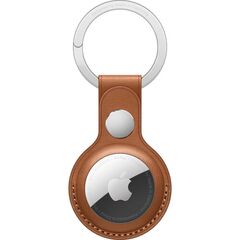 Apple AirTag Leather Key Ring (Saddle Brown)