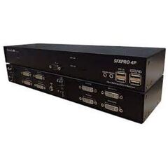 SmartAVI Quad DVI-D, Stereo Audio, USB 2.0/1.1, RS-232 Multimode Fiber Extender up to 1, 500 ft