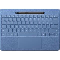 Microsoft Surface Pro Flex Keyboard with Slim Pen Bundle, 2-in-1 Alcantara keyboard for Surface Pro Copilot+ (11th Edition), Pro 9 and 8, Windows 11 Copilot+ PC, Sapphire, Style: Bluetooth, Set: Keyboard with Pen Bundle, Color: Sapphire