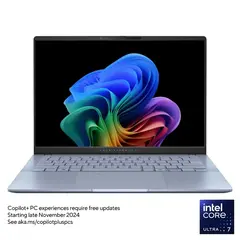 ASUS - Vivobook S 14 14" OLED Laptop - Copilot+ PC - Intel Core Ultra 7 258V with 32GB Memory - 1TB SSD - Mist Blue