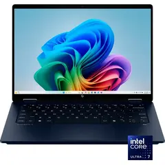 HP - OmniBook X Flip 2-in-1 - Copilot+ PC - 14" 2K Touch-Screen Laptop - Intel Core Ultra 7 - 16GB Memory - 1TB SSD - Atmospheric Blue