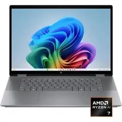 HP - OmniBook X Flip 2-in-1 - Copilot+ PC - 16" 2K Touch-Screen Laptop - AMD Ryzen AI 7 - 24GB Memory - 1TB SSD - Meteor Silver