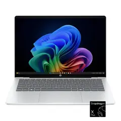 HP - OmniBook 5 - Copilot+ PC - 14" 2K OLED Touch-Screen Laptop - Snapdragon X Plus - 16GB Memory - 512GB SSD - Glacier Silver