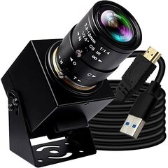 HDMI 60fps USB Camera 4K High Speed Camera USB3.0 HDMI Simultaneous Output Camera 2.8-12mm 4X Manual Zoom Lens H.264 Close-up USB Video Camera for TV Projector Monitor Industrial Application