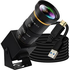 High Speed 4K HDMI USB Camera with 60fps Simultaneous USB3.0 and HDMI Output 5-50mm 10X Manual Focus Lens for Close-Up Industrial Applications in Computer Microscopy and Telescopic Imaging