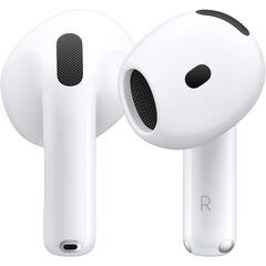 Apple AirPods 4 Wireless Earbuds, Bluetooth Headphones, Personalized Spatial Audio, Sweat and Water Resistant, USB-C Charging Case, H2 Chip, Up to 30 Hours of Battery Life, Effortless Setup for iPhone MXP63ZM/A