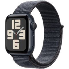 Apple Watch SE (2nd Gen) [GPS 44mm] Smartwatch with Midnight Aluminum Case with Ink Sport Loop One Size. Fitness and Sleep Trackers, Crash Detection, Heart Rate Monitor, Carbon Neutral, Velicina sata: 44mm Case + Medium/Large band, Color: Midnight Aluminum Case with Ink Sport Loop