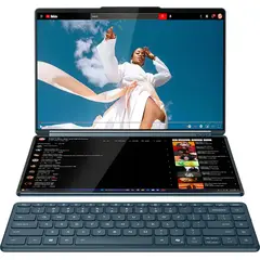 Lenovo - Yoga Book 9i 2-in-1 14" 2.8K Dual Screen OLED Touchscreen Laptop - Intel Core Ultra 7 Processor - 16GB RAM - 1TB SSD - Tidal Teal