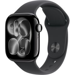 Apple Watch Series 11 [GPS 42mm] Smartwatch with Jet Black Aluminum Case with Black Sport Band - S/M. Sleep Score, Fitness Tracker, Health Monitoring, Always-On Display, Water Resistant, Velicina sata: 42mm case + Small/Medium band, Color: Jet Black Aluminum Case w/ Black Sport Band