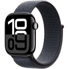 Apple Watch Series 10 [GPS 42mm case] Smartwatch with Jet Black Aluminium Case with Ink Sport Loop. Fitness Tracker, ECG App, Always-On Retina Display, Carbon Neutral, Velicina sata: 42mm case + Small/Medium band, Color: Jet Black Aluminium Case with Ink Sport Loop