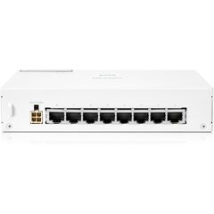 HPE Networking Instant On Switch Series 1430 8-Port Gb Unmanaged Layer 2 Ethernet Switch with PoE | 8X 1G | 8X CL4 PoE (64W) | Fan-Less | US Cord (R8R46A#ABA), Model: 8G PoE