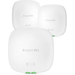 HPE Networking Instant On Access Point AP21 2x2 WiFi 6 Indoor Wireless Access Point (3 Pack) | Single-Room, Secure, Smart Mesh Support | Power Source Not Included | US Model (S1T08A-3PACK), Model: Power Adapter Not Included - 3 Pack