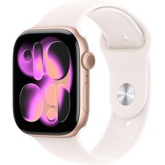 Apple Watch Series 11 [GPS 46mm] Smartwatch with Rose Gold Aluminum Case with Light Blush Sport Band - M/L. Sleep Score, Fitness Tracker, Health Monitoring, Always-On Display, Water Resistant MEV74RK/A, Velicina sata: 46mm case + Medium/Large band, Color: Rose Gold Aluminum Case w/ Light Blush Sport Band