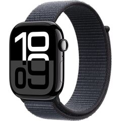 Apple Watch Series 10 [GPS 46mm case] Smartwatch with Jet Black Aluminium Case with Ink Sport Loop. Fitness Tracker, ECG App, Always-On Retina Display, Carbon Neutral, Velicina sata: 46mm case + Medium/Large band, Color: Jet Black Aluminium Case with Ink Sport Loop