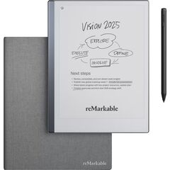reMarkable - 2 - 10.3” Paper Tablet with Marker Plus and Polymer Weave Book Folio - Gray