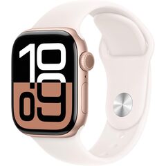 Apple Watch Series 10 [GPS 42mm case] Smartwatch with Rose Gold Aluminium Case with Light Blush Sport Band - S/M. Fitness Tracker, ECG App, Always-On Retina Display, Water Resistant, Velicina sata: 42mm case + Small/Medium band, Color: Rose Gold Aluminium Case w/ Light Blush Sport Band