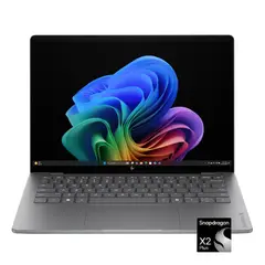 HP - OmniBook X 14" 2K OLED Touchscreen Laptop - Snapdragon X2 Plus - 16GB Memory - 512GB SSD - Copilot+ PC - Meteor Silver