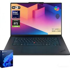 Lenovo ThinkPad T1g Gen 8 Business AI Laptop, RTX 5060, 16" UHD+ (3840 x 2400), 32GB RAM | 1TB SSD, Intel Core Ultra 7 255H, 5MP RGB+IR Camera, Fingerprint, Backlit KB, Wi-Fi 7, Win 11 Pro, Black Akcija