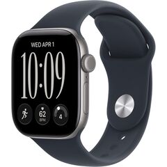 Apple Watch Series 12 GPS 42mm Smartwatch Space Gray Aluminum Case, Navy Blue Sport Band - S/M. Health + Fitness + Sleep Tracking, Heart Rate, Safety, Velicina sata: 42mm, Color: Space Gray Aluminum Case with Navy Blue Sport Band