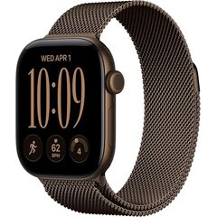 Apple Watch Series 12 GPS 42mm Smartwatch Dark Bronze Aluminum Case, Dark Bronze Milanese Loop. Health + Fitness + Sleep Tracking, Heart Rate, Safety, Velicina sata: 42mm, Color: Dark Bronze Aluminum w/ Dark Bronze Milanese Loop