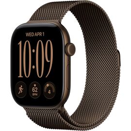 Apple Watch Series 12 GPS 46mm Smartwatch Dark Bronze Aluminum Case, Dark Bronze Milanese Loop - M/L. Health + Fitness + Sleep Tracking, Heart Rate, Safety