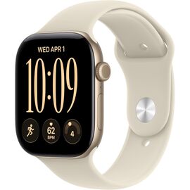 Apple Watch Series 12 GPS 46mm Smartwatch Light Gold Aluminum Case, Sand Sport Band - M/L. Health + Fitness + Sleep Tracking, Heart Rate, Safety, Velicina sata: 46mm, Color: Light Gold Aluminum Case with Sand Sport Band