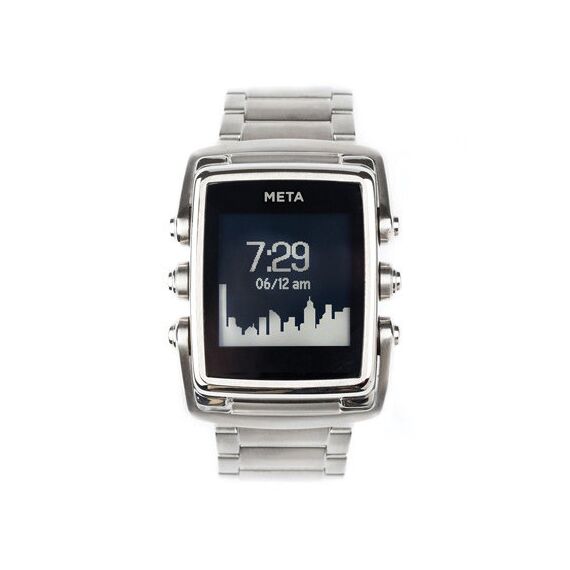 MetaWatch M1 Core Smartwatch (Stainless Steel, Stainless Steel Bracelet)