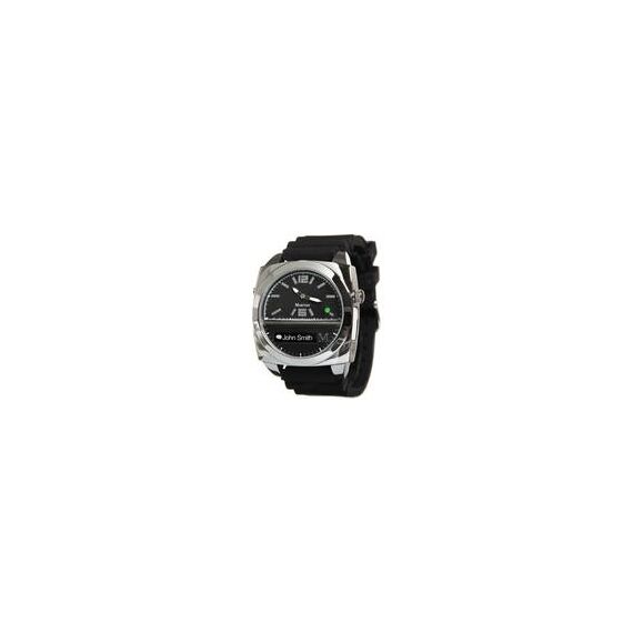 Martian Watches Victory Watch (Black Back Plate, Silver Case, & Black Band)